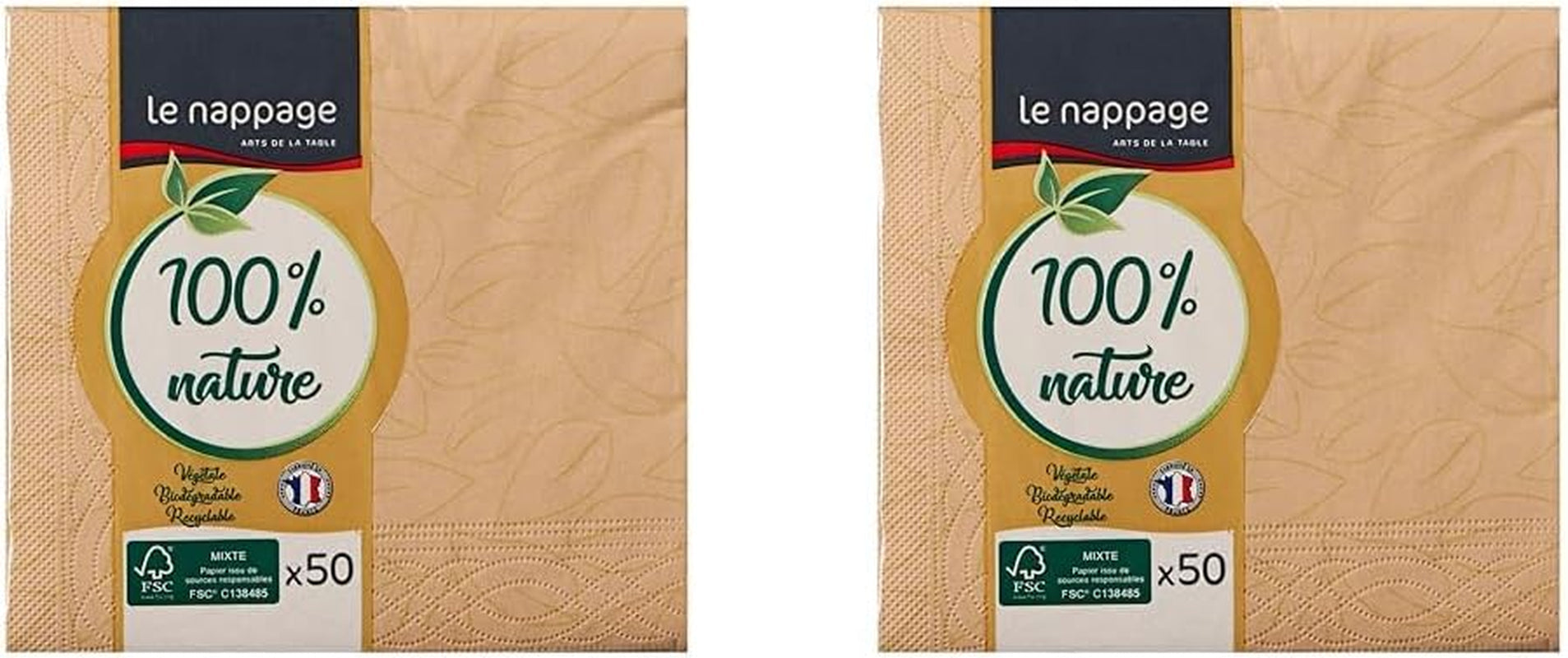 Tovaglioli di cotone Le Napage 50 25 X 25 cm, 3 veli, FSC bianco