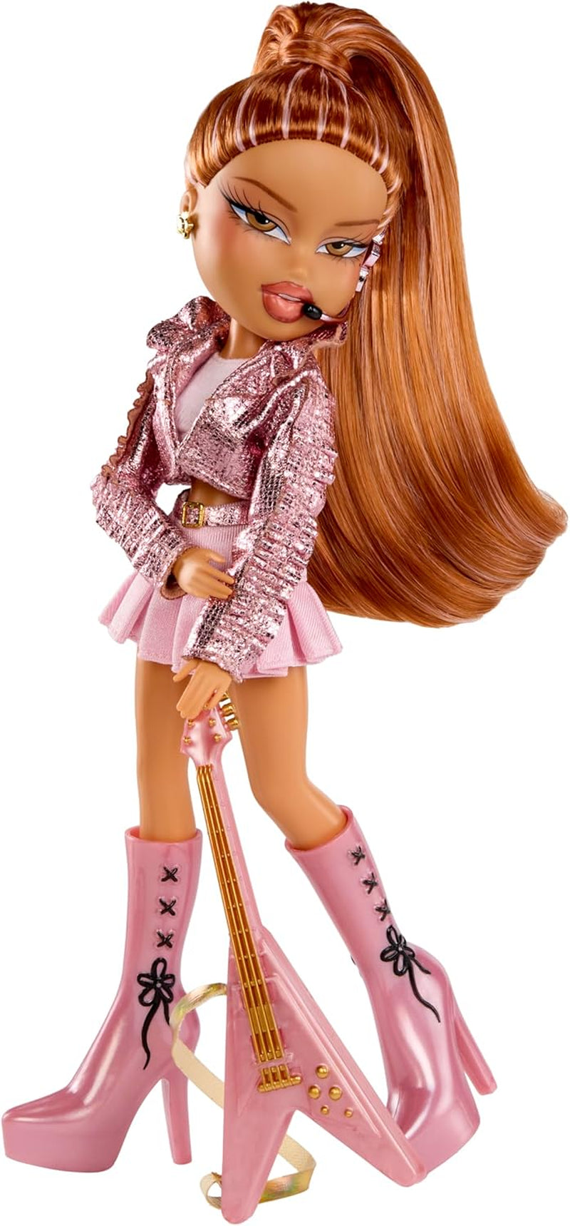 BRATZ Pop Starz Yasmin – Bambola alla moda con ciondolo da collezione, vestito e accessori musicali