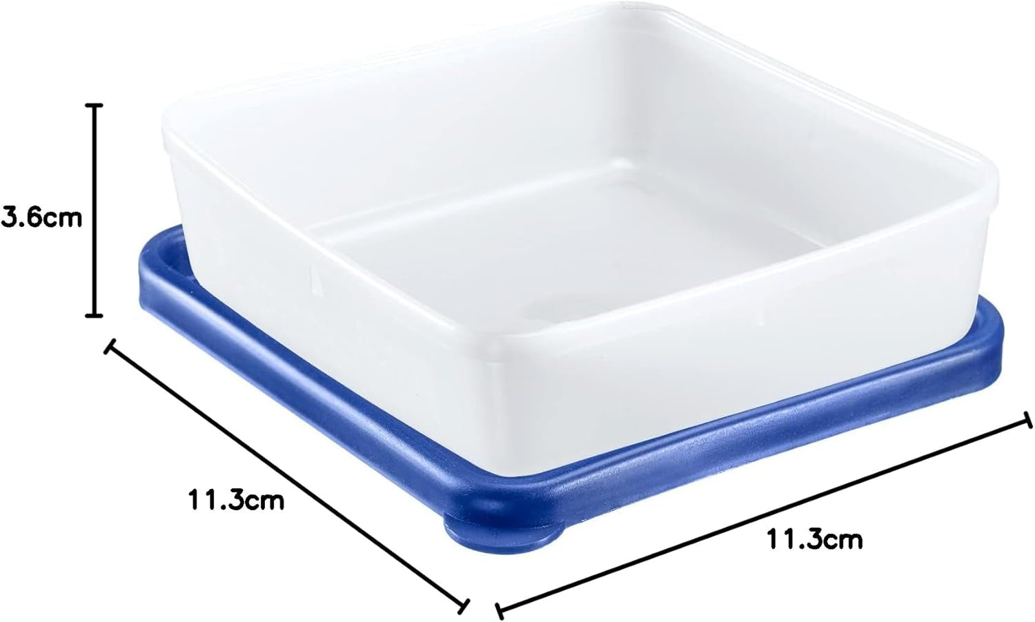 Westmark 4 contenitori per conservazione/congelamento alimenti, incluso coperchio, capacità: 0,25 l ciascuno, impilabili, plastica, Trio, colore: trasparente/blu, 25042270 Contenitori per conservazione alimenti Naty Shop
