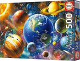 Educa - Puzzle 500 pezzi per adulti | Sistema solare, puzzle 500 pezzi per adulti e bambini da 11 anni, pianeti, spazio, spazio (18449) Puzzle Naty Shop