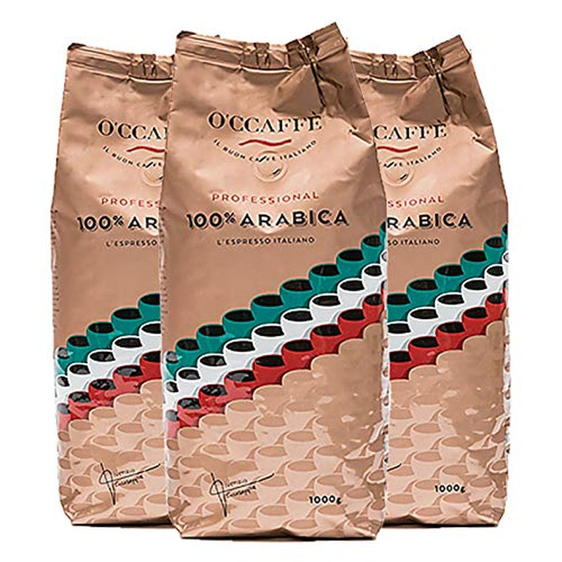 Caffè 100% Arabica professionale, 1000 g di chicchi interi / confezione da 3