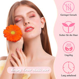 Kit per unghie finte da 360 pezzi - Unghie finte corte rosa nude sfumate bianche - Colla quadrata su unghie finte - Unghie autoadesive lucide a copertura totale per donne e ragazze (quadrate)