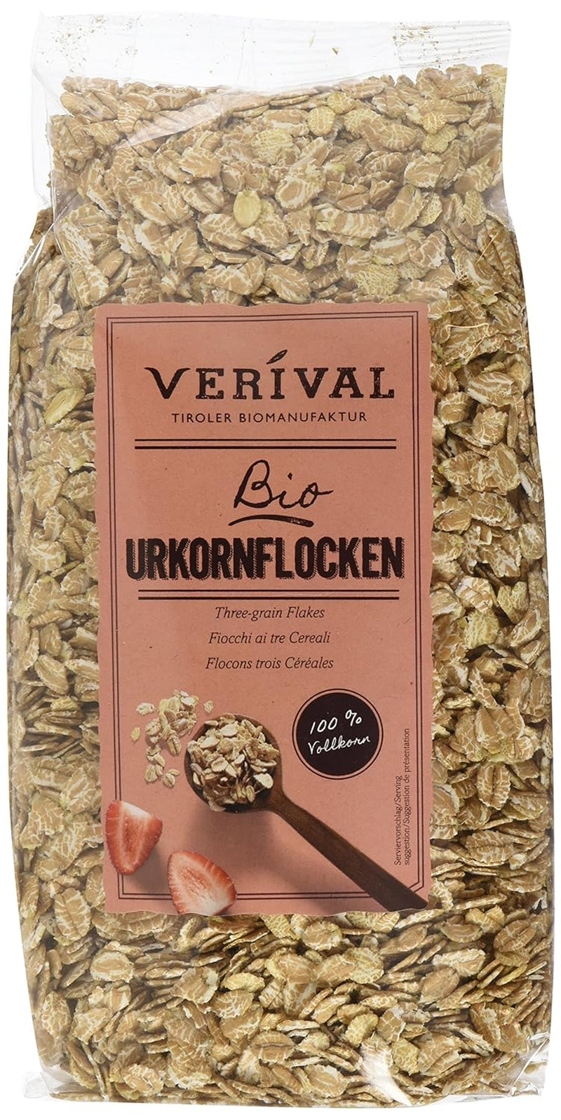 Fiocchi di cereali antichi VERIVAL - Biologici, confezione da 6 (6 x 500 g)