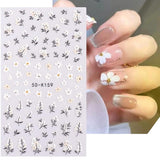 Set di adesivi per unghie per design unico, 4 accessori per nail art colorati, perfetti per gel 3D e strisce di gel UV