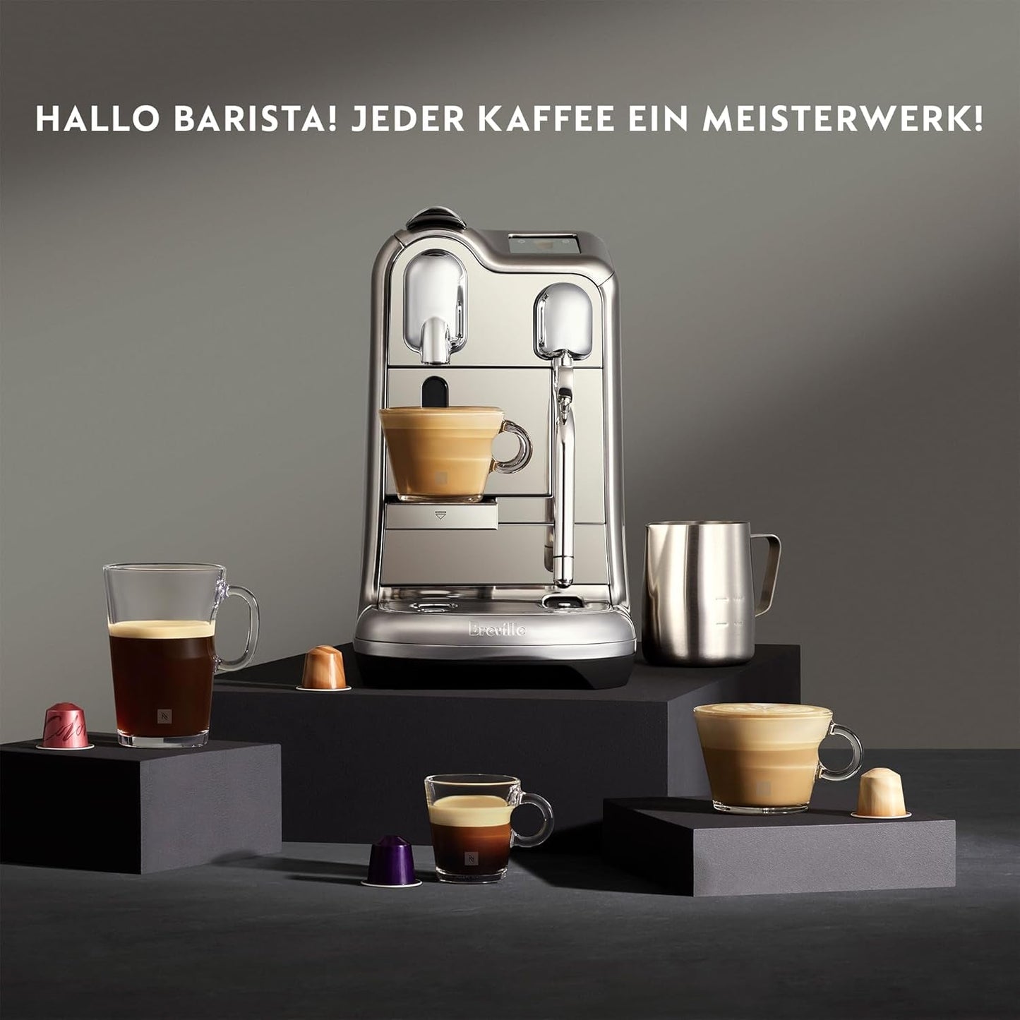 Macchina per caffè espresso Sage Nespresso Creatista Pro, acciaio inossidabile, acciaio inossidabile spazzolato