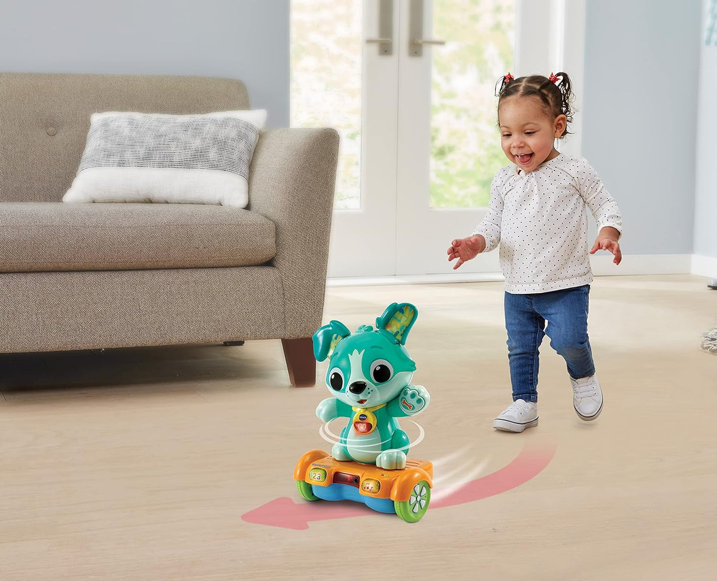Vtech Baby Catch Me Puppy - Il cucciolo hoverboard motorizzato incoraggia il movimento - Con orecchie mobili, canzoni, suoni e contenuti didattici - Per bambini dai 12 ai 36 mesi Bebe Toys Naty Shop