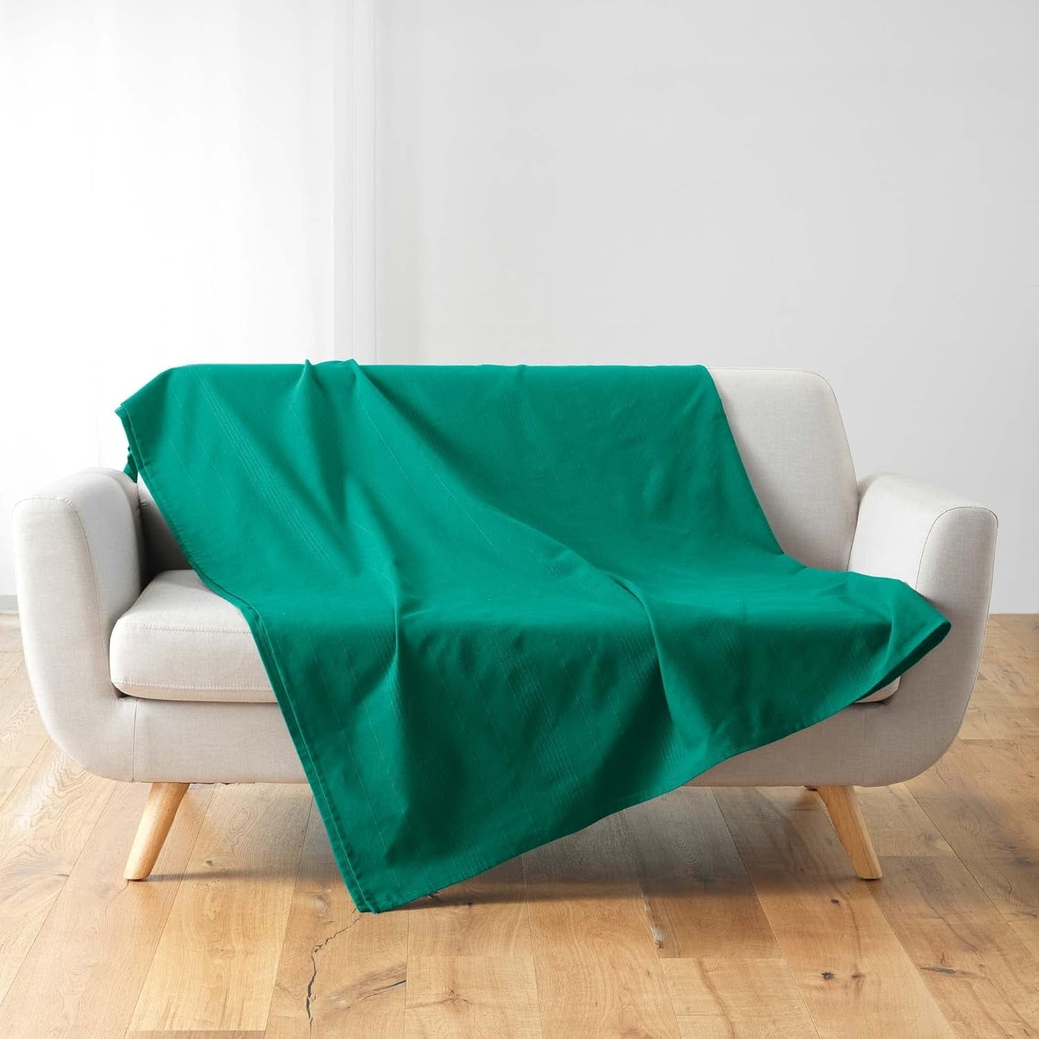Douceur D'Intérieur, Coperta (220 X 240 Cm) Lucile Curry, Policotone, Letti e Coperte Unicolor Douceur d'Intérieur Verde Smeraldo 180 X 220 Cm