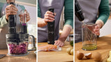 Robot da cucina Bosch Ergomaster Serie 4, 1000 Watt, Edelstahl-Mixstab, Zerkleinerer, Mix-/Messbecher, Schwarz Kitchen Naty Shop