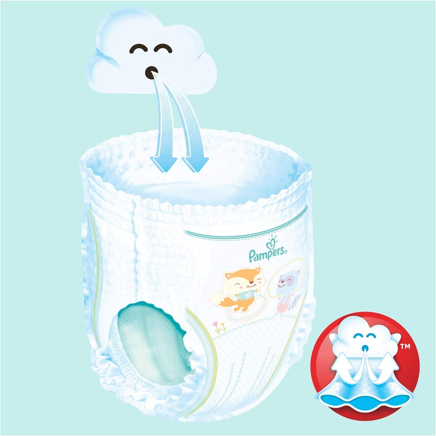 Pampers (vecchia versione), mutandine, taglia 4, 9 kg-15 kg, confezione da tre (1 x 88 pannolini)