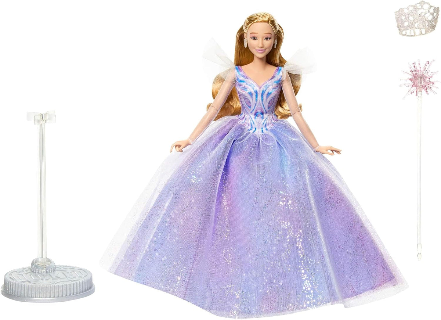 Mattel Wicked: Part 2 della Universal Pictures Glinda Deluxe Bambola con vestito staccabile e 3 accessori, Ispirata al film, JFM13, [Multicolore]