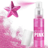 Spray commestibile glitter - Glitter commestibili 22G, polvere glitter commestibile per bevande, decorazioni per torte, macarons - Polvere glitter colorante alimentare, glitter commestibile per cocktail, muffin (Rosa)