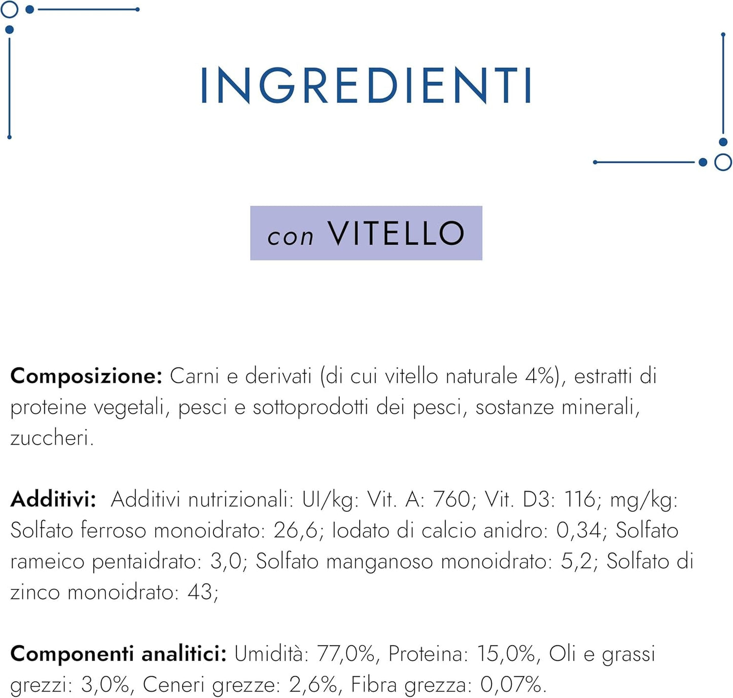 Diamant alimento umido per gatti adulti, filetti di vitello, 24 lattine da 85 g ciascuna