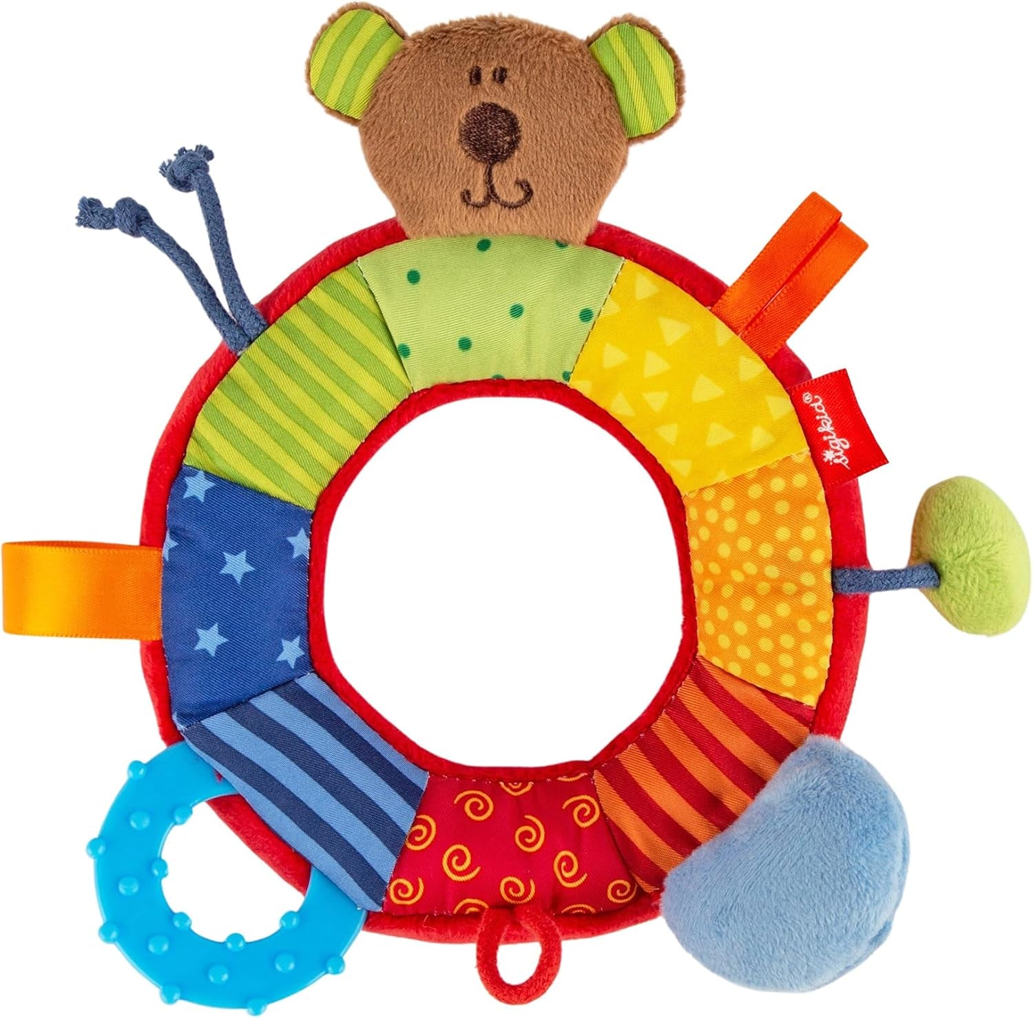 SIGIKID 40490 Anello attivo Baby Activity PlayQ Giocattolo per bambine e bambini consigliato a partire da 3 mesi Multicolor Giochi per bambini Naty Shop Multicolor/orso