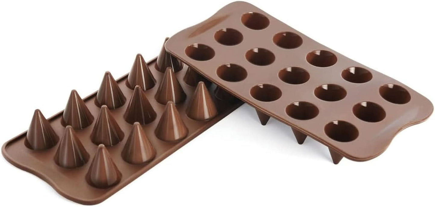 Silikomart Forma Pralina in Silicone Cono Ø 2,6 x H 2,8 cm, 7,5 ml, 15 cavità (SCG20) Cucina Naty Shop