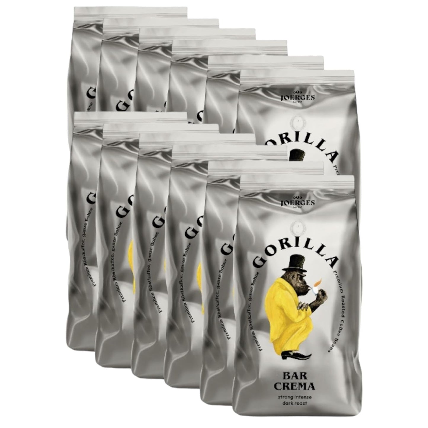 Caffè in grani Gorilla Espresso Bar Crema - 12 confezioni da 1000g ciascuna