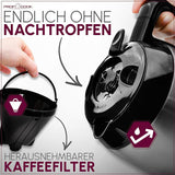 Macchina da caffè Profi Cook | 8-10 tazze | Temporizzatore | Controlli tattili con sensore | Caraffa termica a doppia parete da 1,2 litri | Sigillo di sapore | Caffettiera con filtro in acciaio inox | PC-KA 1191