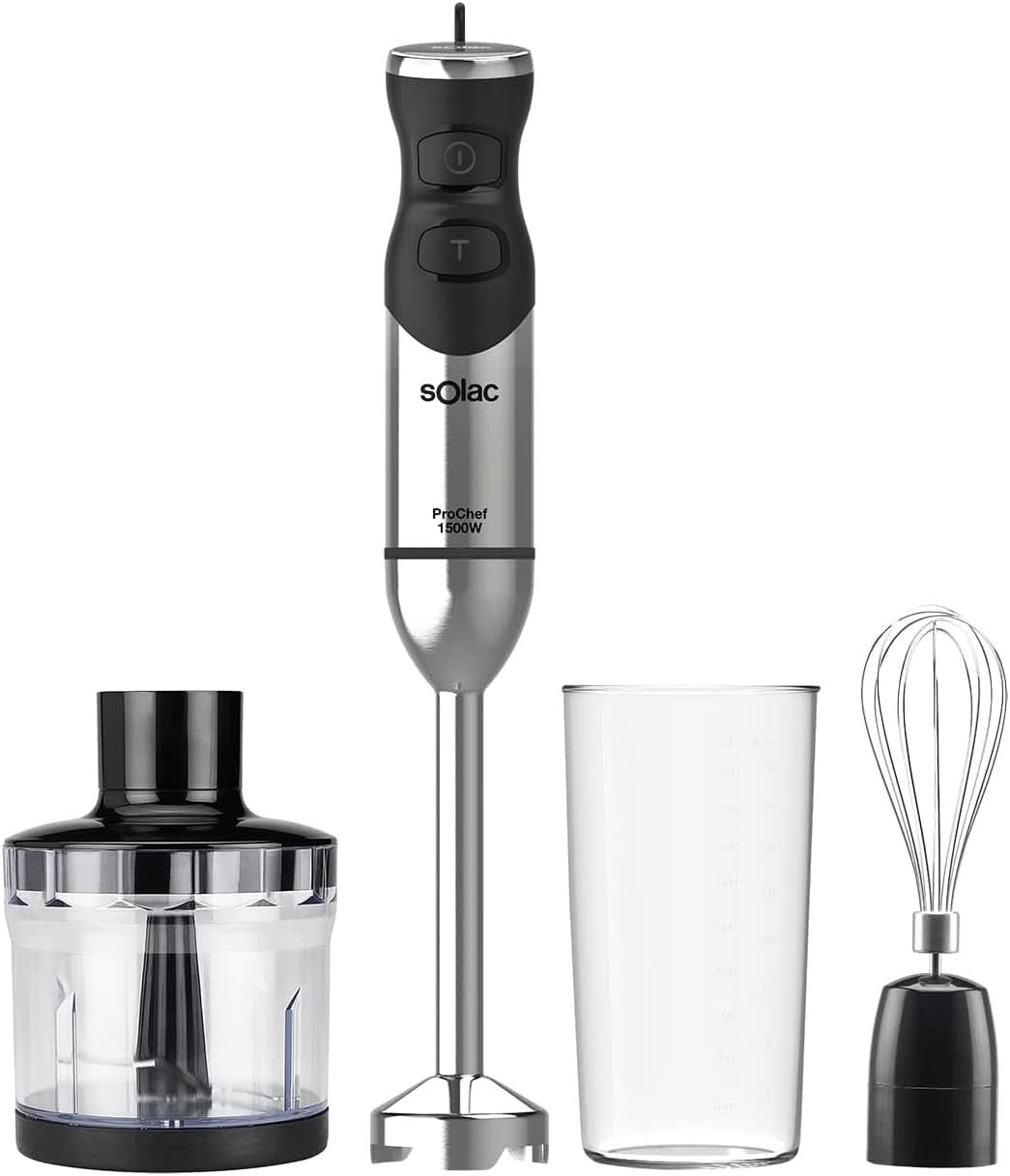 Robot da cucina Pro Chef 1000, W, Cucina Edelstahl Naty Shop 1500W | 3 Accessori