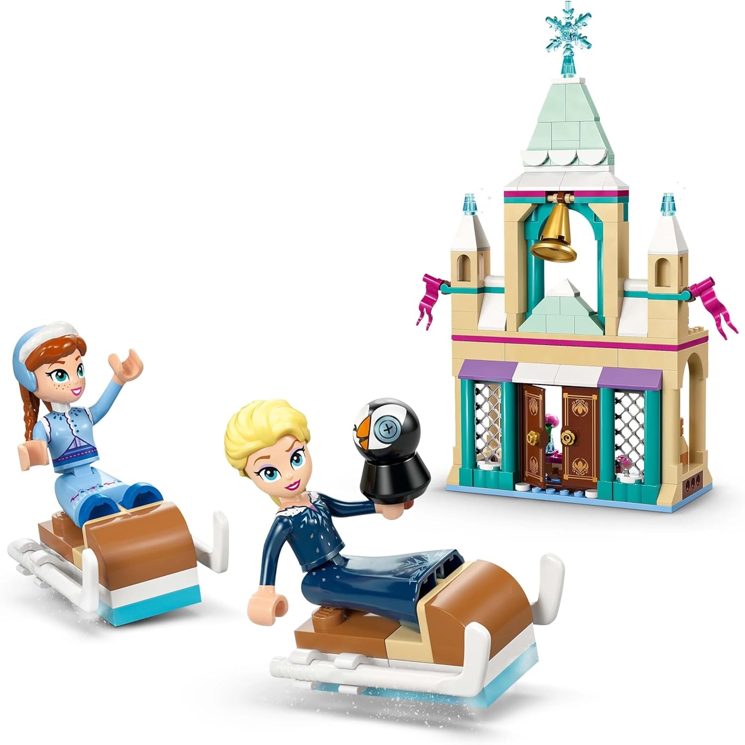 LEGO® Disney Frozen: Castello di Arendelle, principessa giocattolo con mini bambole ELSA, Anna e Olaf e un pinguino, set da gioco fantasy, regalo per bambine di 5 anni 43265 Set da costruzione Besuche den LEGO-Store