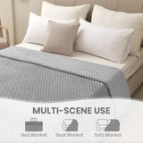Good Nite Coperta Comfort Coperta Soffice 150 X 200 cm Copriletto in Morbida Microfibra Coperta per Divano Coperta Comfort Calda Coperta in Pile per Divano e Letto Camera da Letto Ufficio Grigio Good Nite Letti e Coperte
