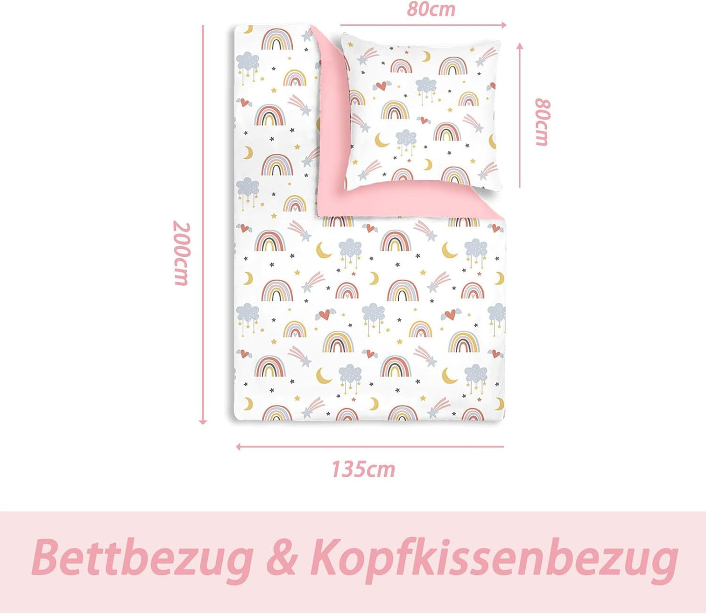 Biancheria da letto per bambini, Arcobaleno, microfibra Biancheria da letto - bambini Naty Shop
