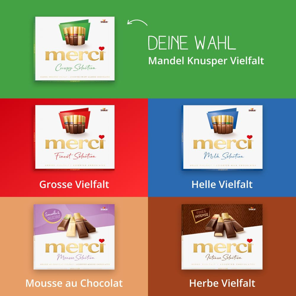 Finest Selection Variety Almond Crunch – 10 x 250g – Specialità al cioccolato ripiene e vuote