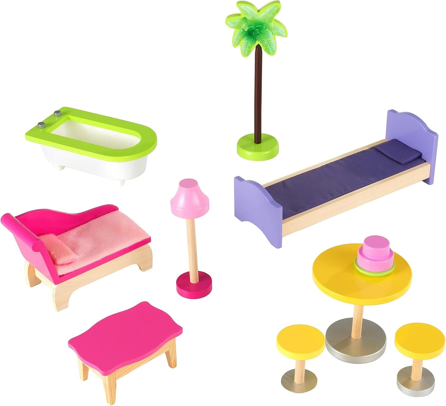 Kidkraft Kayla Casa delle bambole in legno con mobili e accessori, set da gioco a 3 livelli per bambole da 30 cm, giocattolo per 3 anni, 65092 - Esclusivamente su Amazon Dollhouses Naty Shop