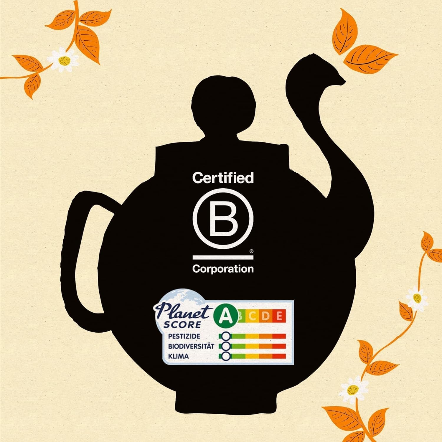 CUPPER Tè alla frutta biologico "Infuso di arancia e limone", 20 bustine di tè non sbiancato, biologico, commercio equo e solidale