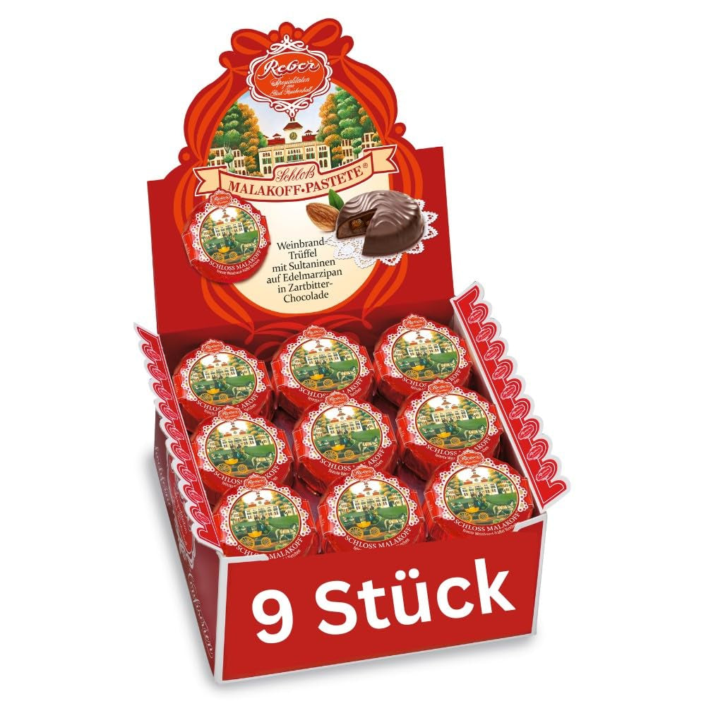 Reber Bites Torta Cioccolato e Tartufo, tartufi al brandy su cremoso torrone, ricoperto di delicato cioccolato al latte alpino, 40g (1 pezzo)