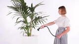 GF SRL, Aquapop Grey Limited Edition con tubo tessile autoestensibile da 25m Made in Italy, sacchetto in plastica morbida, ugelli e raccordi Lancia 8 per irrigazione giardino, grigio scuro