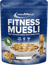 IronMaxx Fitness Muesli - Biscotti e panna, sacchetto da 2 kg | Muesli vegano ricco di proteine ​​con contenuto croccante | A basso contenuto di zuccheri e ricco di fibre