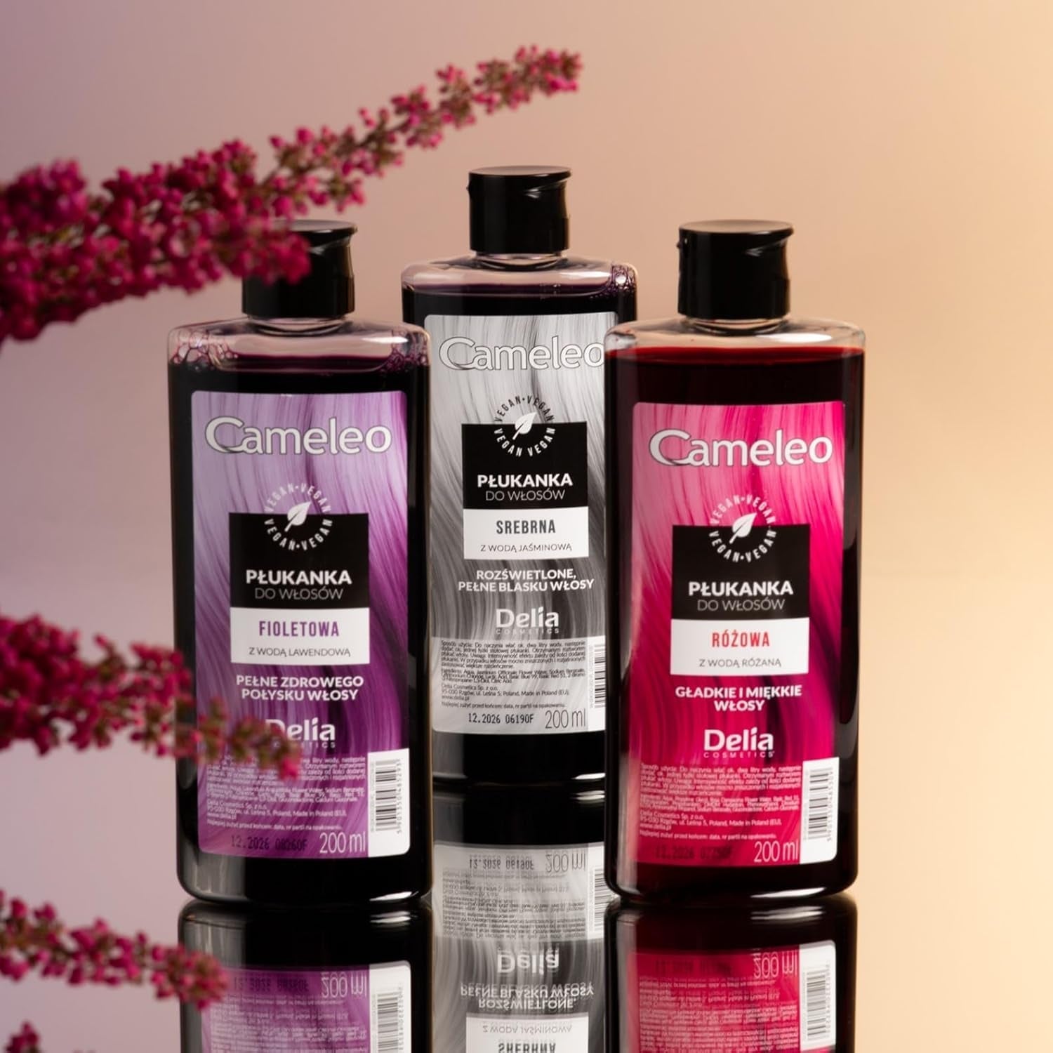 Cameleo - Tonico per capelli rosa all'acqua di rose senza tinta gialla Tinta semipermanente per capelli - Per capelli biondi e grigi - Colore e cura - Senza parabeni | Tintura per capelli Naty Shop da 200 ml