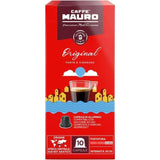 Caffè Mauro Torrefazione Kaffeekapseln Espresso Original, Intensität 10/10-50 Kapsel aus Aluminium - Compatibile con Nespresso* Haushalts-Espressomaschinen - Hergestellt in Italien