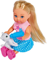 Simba 105733348 - Passeggino per gatti Evi Love, con due gatti nel passeggino, borsa staccabile, accessori, bambola da vestire, 12 cm, per bambini dai 3 anni in su
