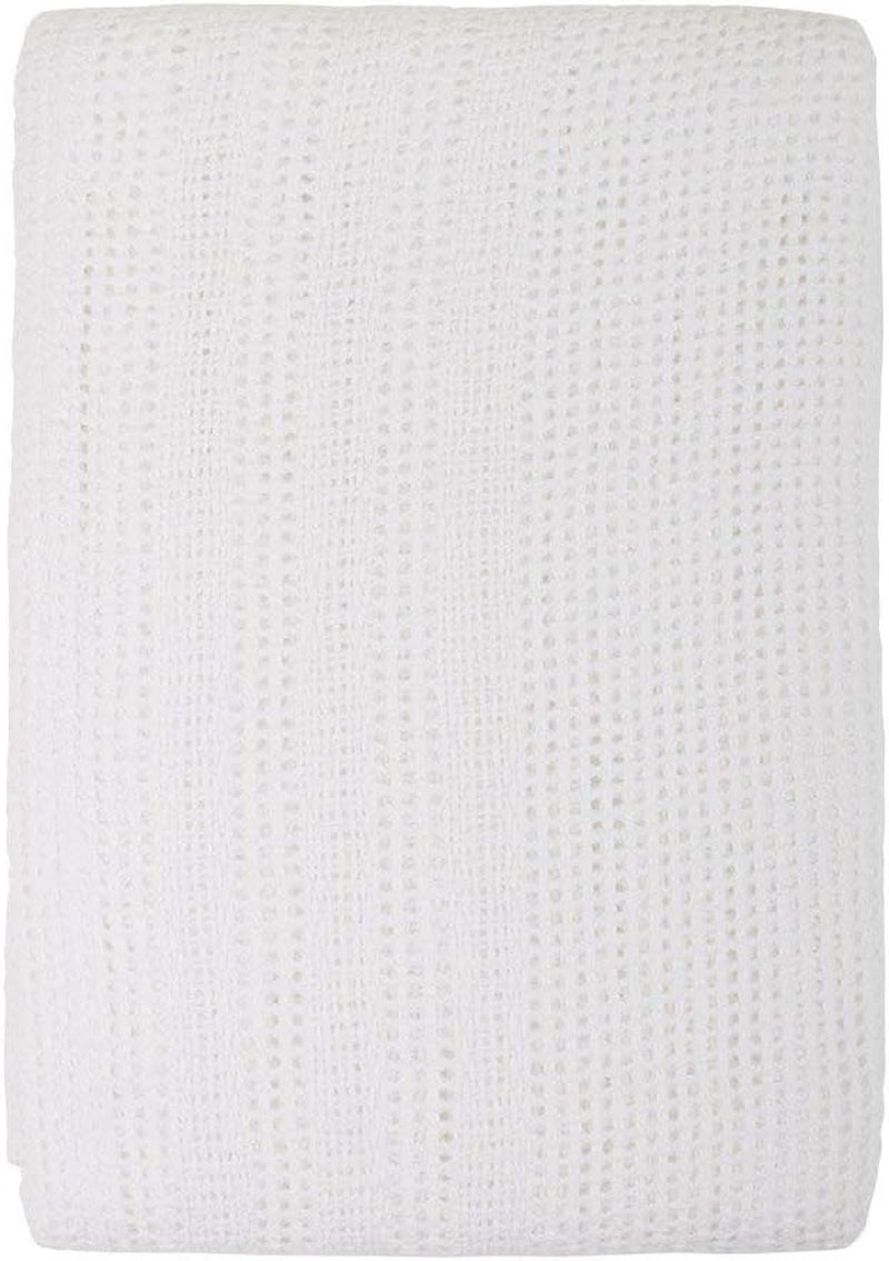 Biancheria da letto per famiglie Coperta cellulare rosa per letto matrimoniale, cotone, copriletto grande reversibile, leggera, termica, morbida, tradizionale coperta cellulare, trapunte e trapunte 230 x 230 cm Naty Shop Letto matrimoniale bianco (230X230 cm)