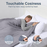 Winthome Coperta ponderata con copripiumino 150X205 cm 10,4 kg, Comoda coperta ponderata, Coperta per terapia antistress, Coperta pesante per un sonno profondo e un migliore recupero, Coperta pesante per adulti (Grigio) Letti e coperte Besuche den Winthome-Store