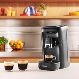 Macchina per caffè espresso a capsule PHILIPS Senseo Maestro - Tecnologia Intense Plus, Espresso di alta qualità, Design ecologico, Serbatoio dell'acqua da 1,2 L, Funzione Memo, Indicatore di decalcificazione (CSA260/60)