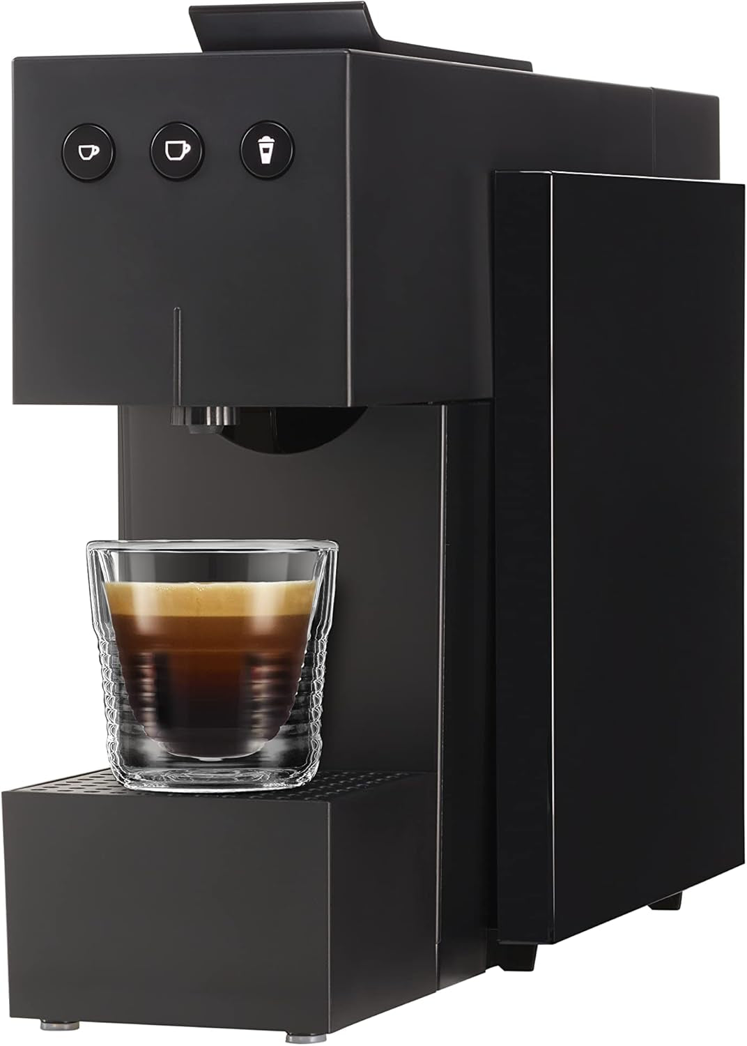 Macchina per caffè espresso con capsule K-FEE SQUARE per caffè, tè e cacao | Espresso compatto | Riscaldamento rapido | Serbatoio dell'acqua da 0,8 l | 19 battute | Pianoforte nero