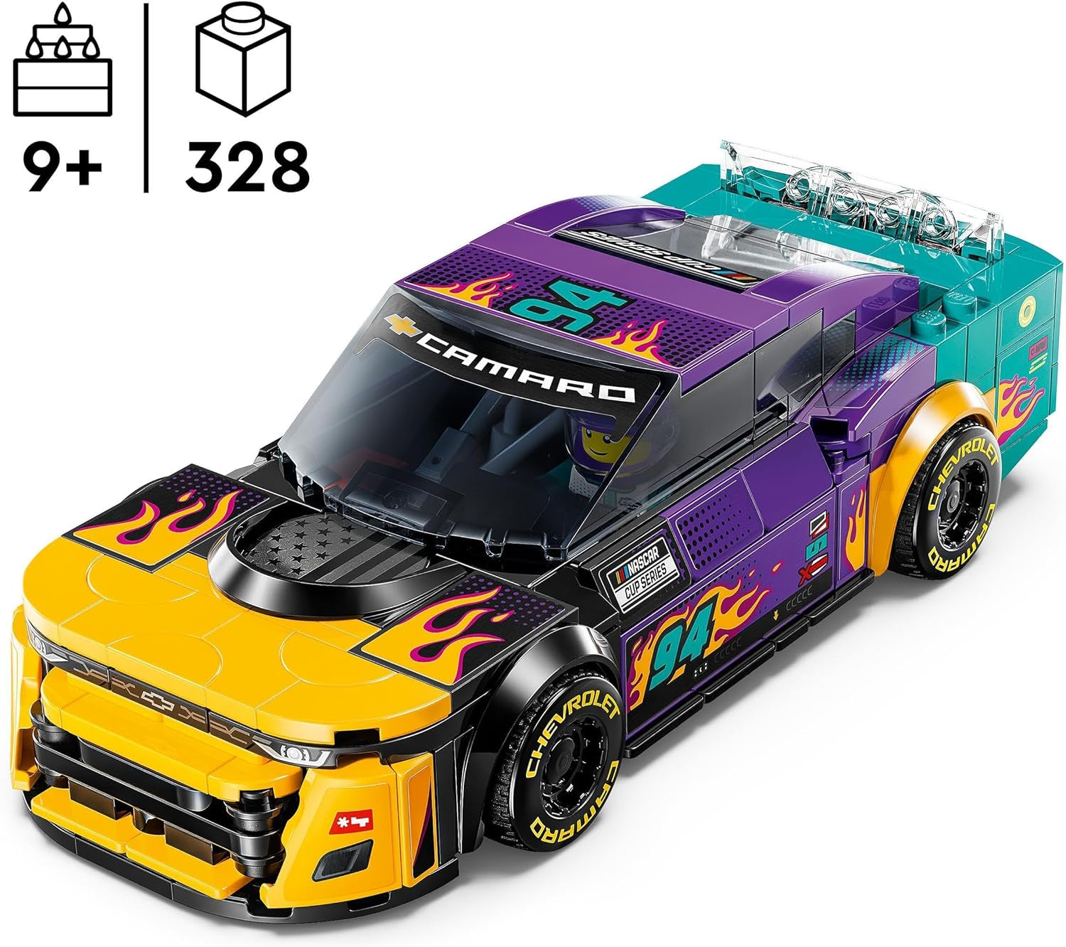 LEGO Speed Champions NASCAR Macchinina giocattolo Chevrolet Camaro ZL1 di prossima generazione; Set da gioco e costruzione di auto da corsa; Regalo per ragazzi e ragazze sopra i 9 anni 76935 Set da costruzione Besuche den LEGO-Store
