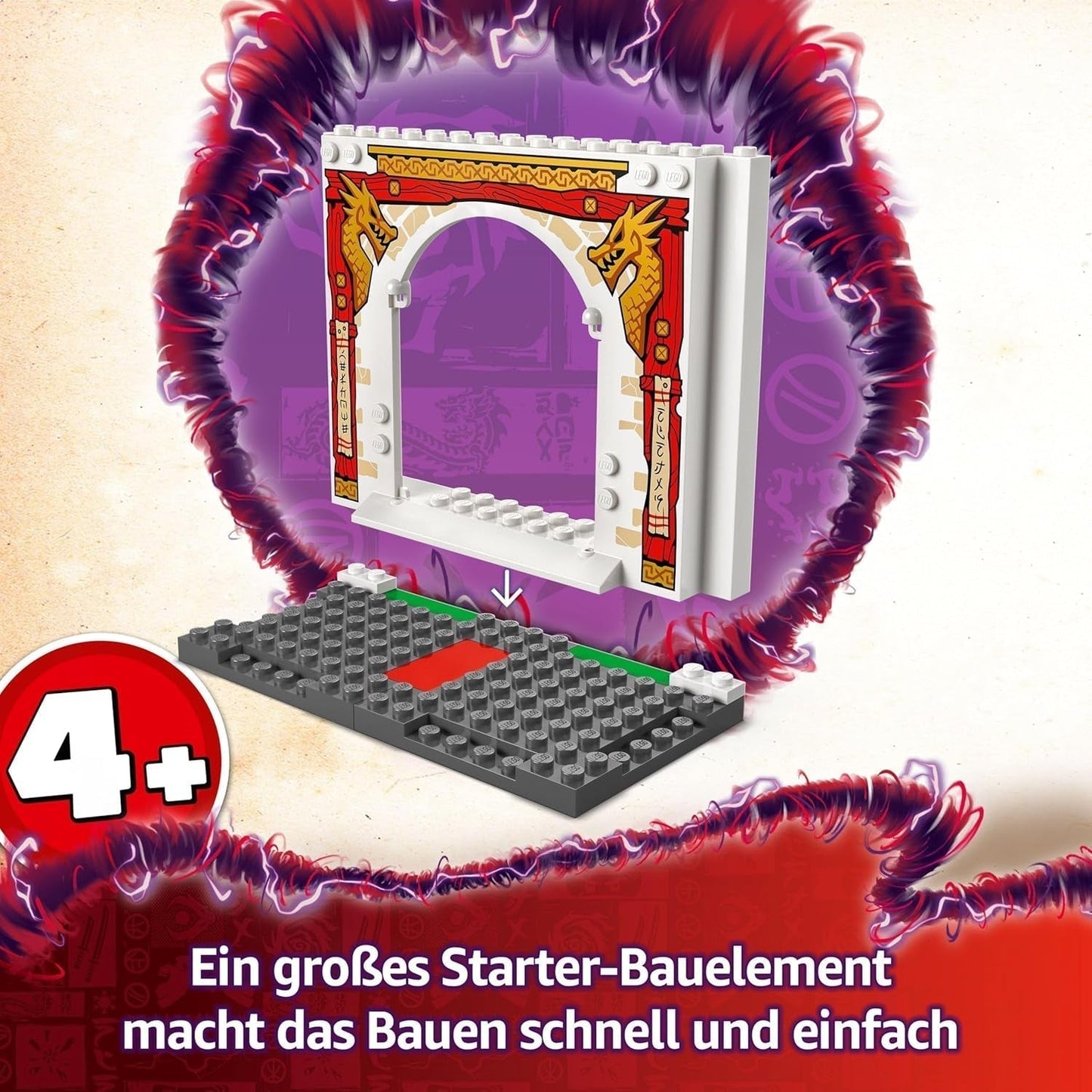 LEGO NINJAGO Tempio Ninja Spinjitzu - Set da gioco con 4 minifigure e 1 personaggio del drago - Set da costruzione - Regalo di Natale o di compleanno per ragazzi e ragazze dai 4 anni 71831 Set da costruzione Besuche den LEGO-Store