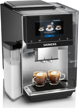 Macchina per caffè espresso completamente automatica Siemens EQ700, ampio schermo TFT a colori, 36 bevande calde e fredde, birra fredda, funzione 2 tazze, controllo app, sistema di pulizia automatico, acciaio inossidabile nero, TQ717D03