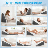 Cuscino in piuma per letto e divano, L50xP50xH26 Cuscino da lettura doppio con fodera lavabile, memory foam, per russare e per un maggiore comfort nella zona del collo e della schiena