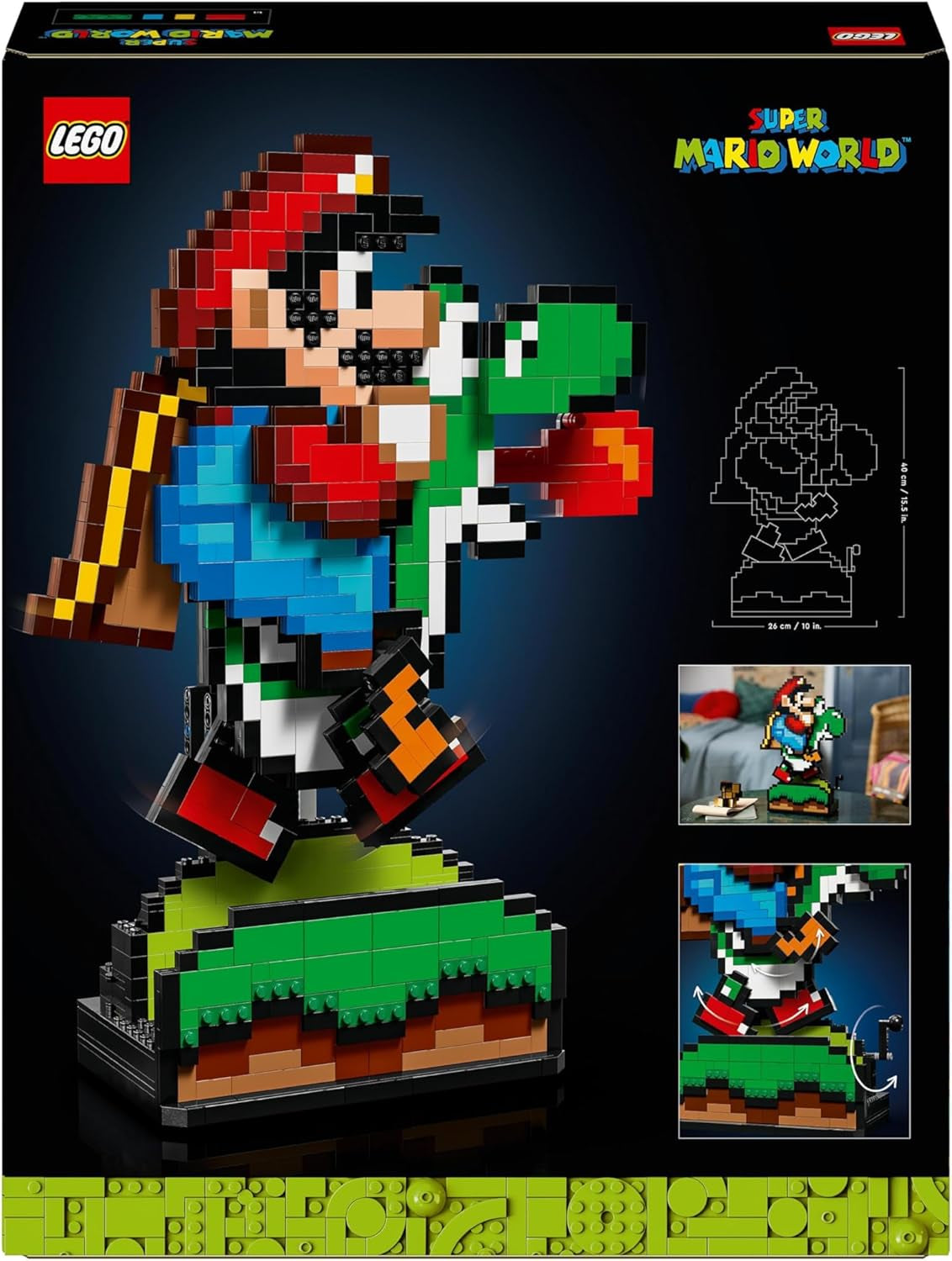 LEGO Super Mario World: set da collezione Mario e Yoshi Nintendo, pixel figure, modello da costruire ed esporre, decorazioni per la casa e oggetti da collezione, kit modello e regalo per fan adulti 71438 Set da costruzione Acquista il negozio LEGO