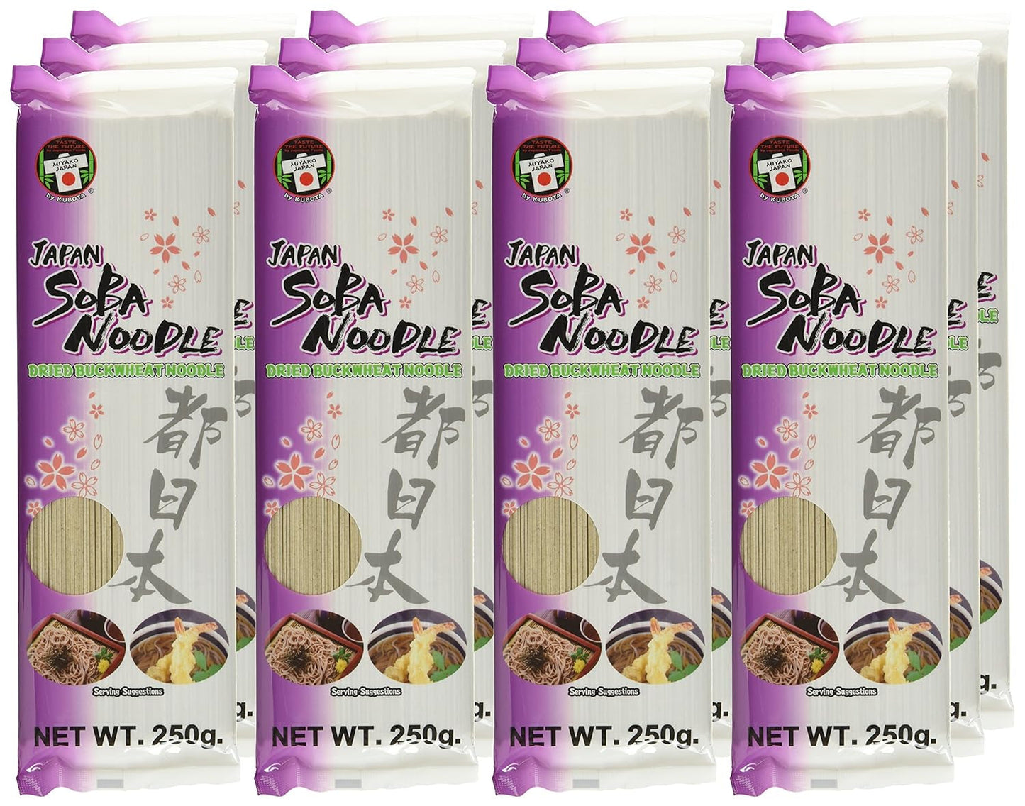 Tagliatelle di grano saraceno Miyako, secche (Soba), confezione da 12 (12 x 250 g)
