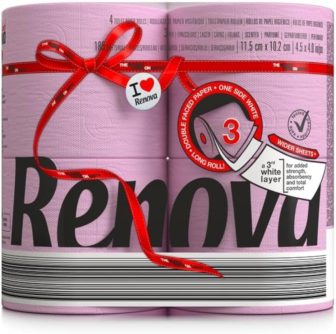 Carta igienica Renova, verde, 4 rotoli