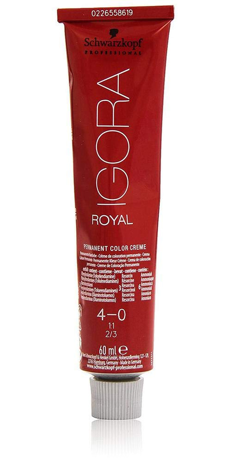 Schwarzkopf IGORA Royal Premium Hair Color 4-0 castano medio, 1 confezione (1 x 60 g) Tinture per capelli Naty Shop