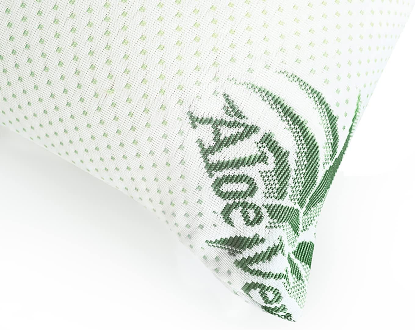 Mister Sandman Cuscino ergonomico 40X80 cm, Cuscino per il collo con federa in Aloe Vera, Cuscino in viscosa perfetto per chi dorme sulla pancia, sulla schiena e sul fianco, Cuscino in memory foam Cuscini ortopedici cervicali Naty Shop