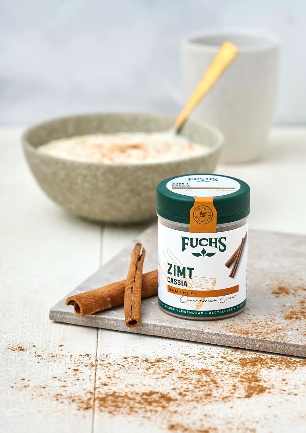 Fuchs Cannella Cassia Macinata - Per aromatizzare pasticcini, dessert o tè, 45 grammi Condimenti Naty Shop
