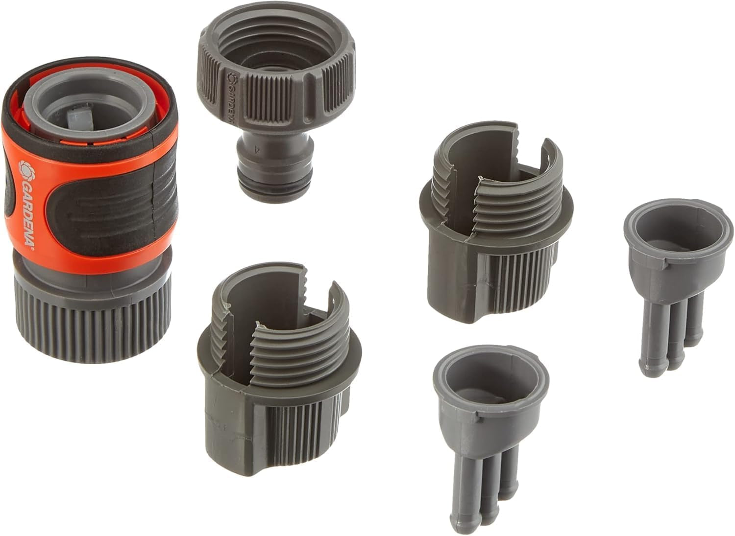Kit di collegamento tubo irrigatore Gardena: raccordi di collegamento per inizio e fine tubo irrigatore, accessori per articoli (995, 996, 997, 1998, 1999), parti originali del sistema Gardena (5316-20)