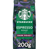 STARBUCKS Espresso Roast, Black Roast, Caffè in grani interi 200 g (Confezione da 6)