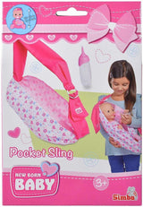 Simba 105560002 Fascia neonato regolabile con borsa e biberon per bambole da 38-43 cm da 3 anni in su